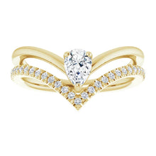 Pointed Pear Claw Set Style Engagement Ring