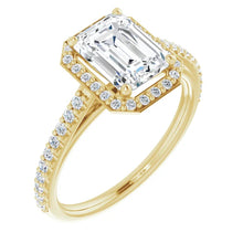 Emerald Halo Style Engagement Ring