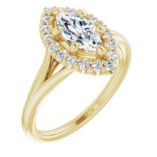 Marquise Halo Style Engagement Ring