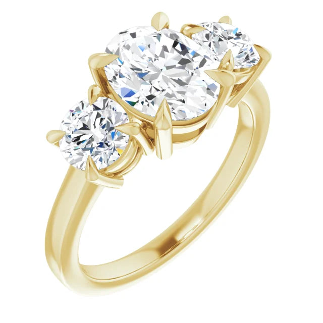 Oval Accent Engagement Ring