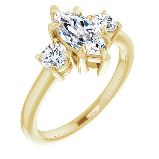 Marquise Accent Engagement Ring