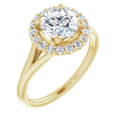 Round Brilliant Halo Style Engagement Ring