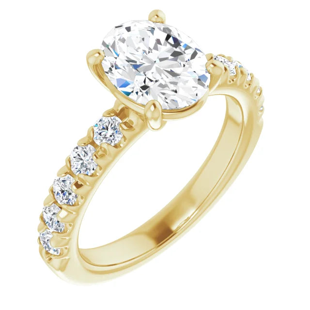 Oval Four Claw Set Style Engagement Ring