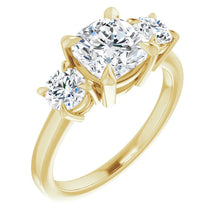 Cushion Accent Engagement Ring