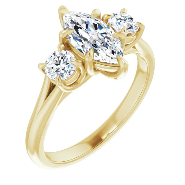 Marquise Accent Engagement Ring