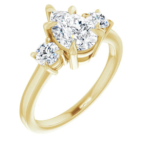 Pear Accent Engagement Ring