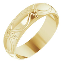 Men's Patterned Wedding Band