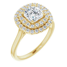 Cushion Double Halo Style Engagement Ring