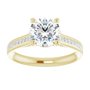 Round Brilliant Diamond Band Engagement Ring