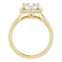 Princess Halo Style Engagement Ring