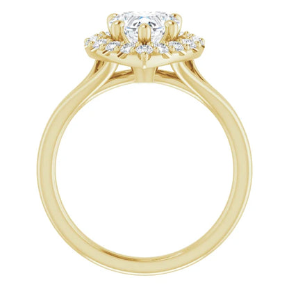 Heart Halo Style Engagement Ring