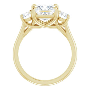Princess Accent Engagement Ring