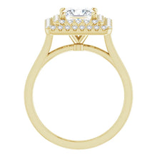 Princess Double Halo Style Engagement Ring