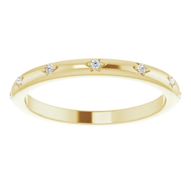 Round Brilliant Moissanite Eternity Band