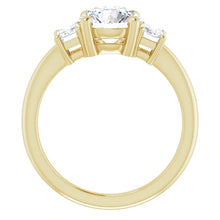 Round Brilliant Accent Engagement Ring