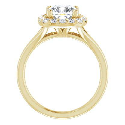 Cushion Halo Style Engagement Ring