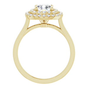 Cushion Double Halo Style Engagement Ring