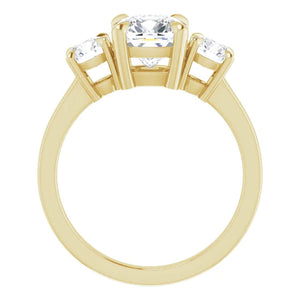 Cushion Accent Engagement Ring