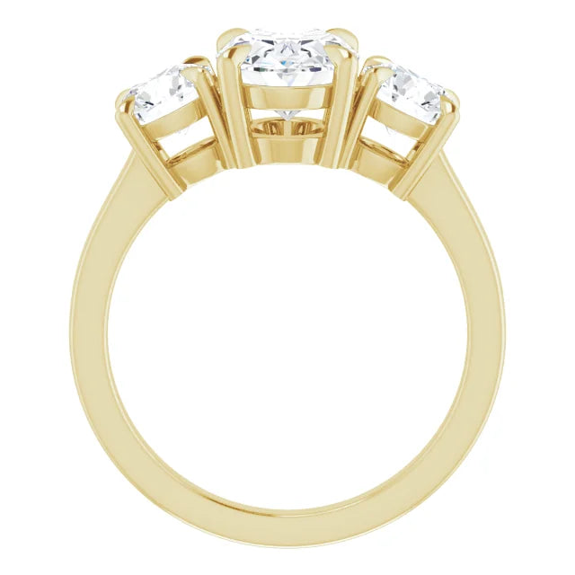 Oval Accent Engagement Ring