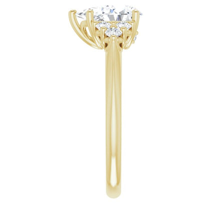 Pear Antique Inspired Design Engagement Ring