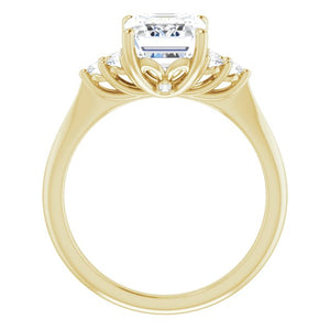 Emerald Antique Inspired Design Engagement Ring Media 1 of 15