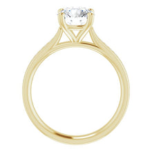 Round Brilliant Diamond Band Engagement Ring