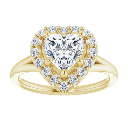 Heart Halo Style Engagement Ring