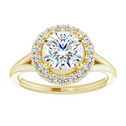 Round Brilliant Halo Style Engagement Ring