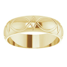 Men's Patterned Wedding Band