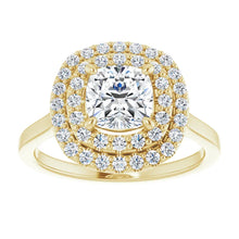 Cushion Double Halo Style Engagement Ring