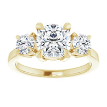Cushion Accent Engagement Ring