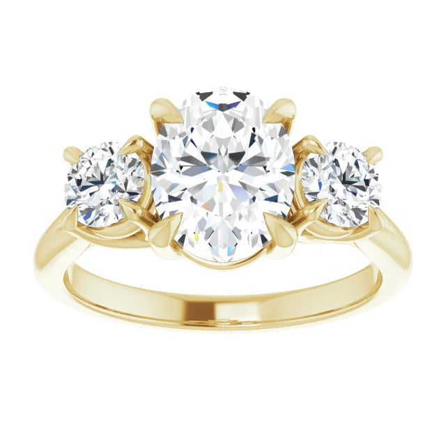 Oval Accent Engagement Ring