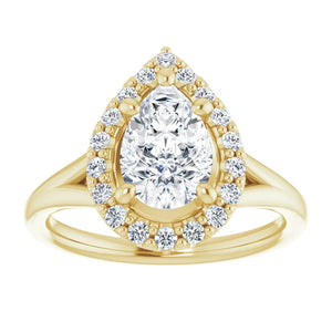 Pear Halo Style Engagement Ring