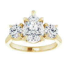 Pear Accent Engagement Ring