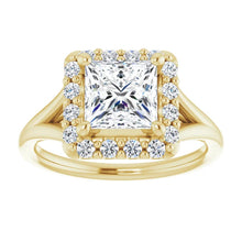 Princess Halo Style Engagement Ring