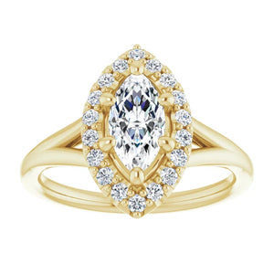 Marquise Halo Style Engagement Ring