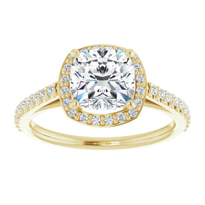 Cushion Halo Style Engagement Ring