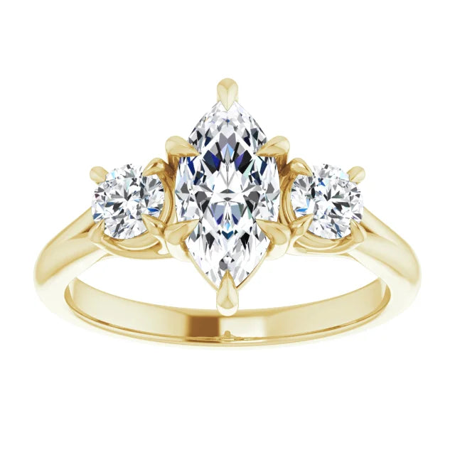 Marquise Accent Engagement Ring