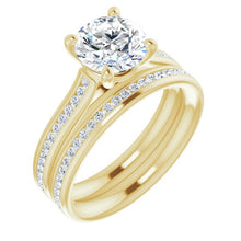 Round Brilliant Diamond Band Engagement Ring