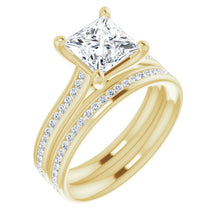Princess Diamond Band Engagement Ring