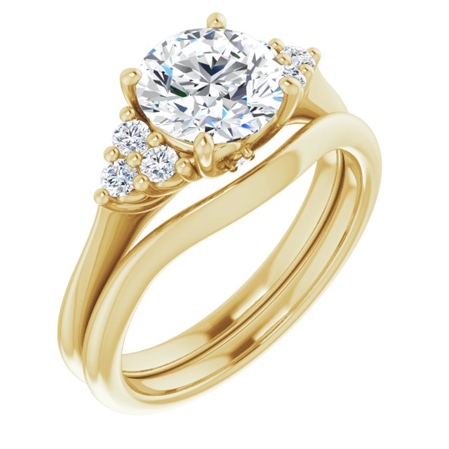 Round Brilliant Antique Inspired Design Engagement Ring