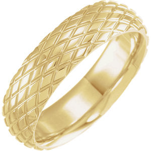 Men's Patterned Wedding Band