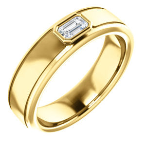 Men's Diamond Wedding Band - I Heart Moissanites