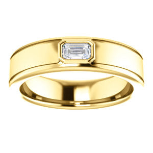 Men's Diamond Wedding Band - I Heart Moissanites