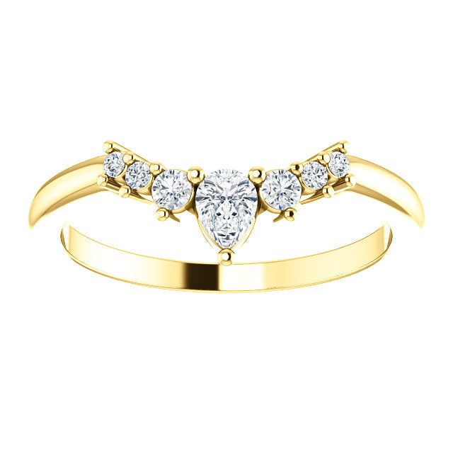 Diamond Contour Wedding Band - I Heart Moissanites