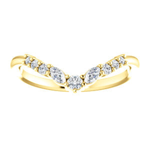 Moissanite Contour Wedding Band - I Heart Moissanites