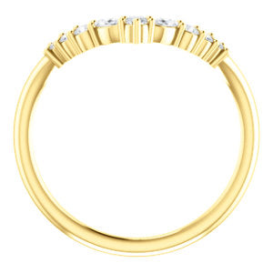 Moissanite Contour Wedding Band - I Heart Moissanites