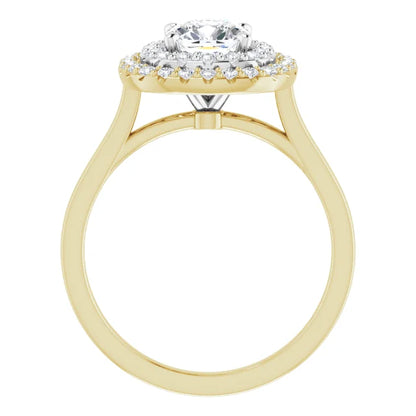 Cushion Double Halo Style Engagement Ring