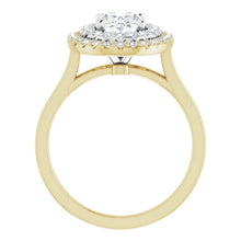 Oval Double Halo Style Engagement Ring