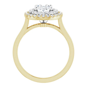 Oval Double Halo Style Engagement Ring